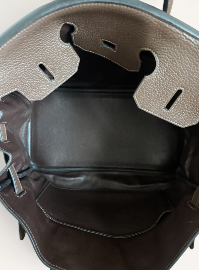 Sac Hermès Birkin 35 Taurillon Ebene