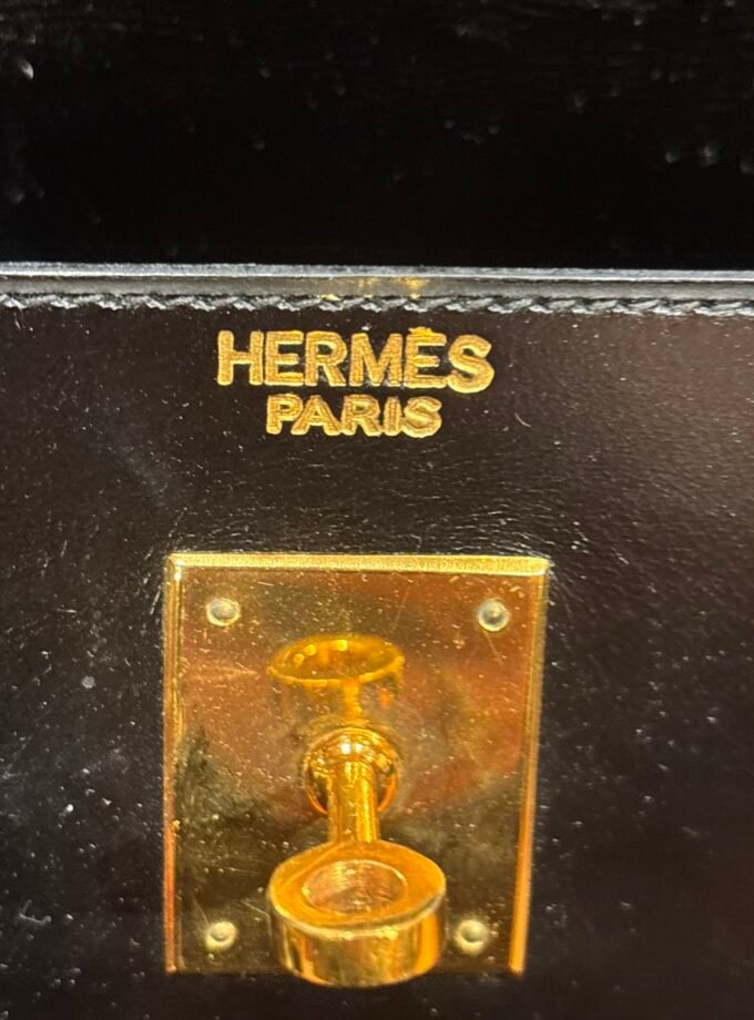 Sac Hermès Kelly 32 box noir 1956