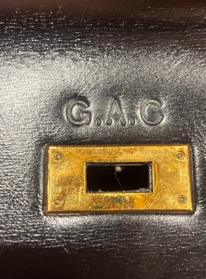 Sac Hermès Kelly 32 box noir 1956