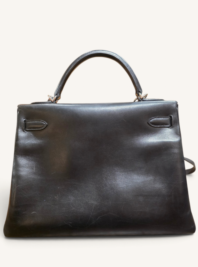 Sac Hermès Kelly 32 Box Noir Palladium