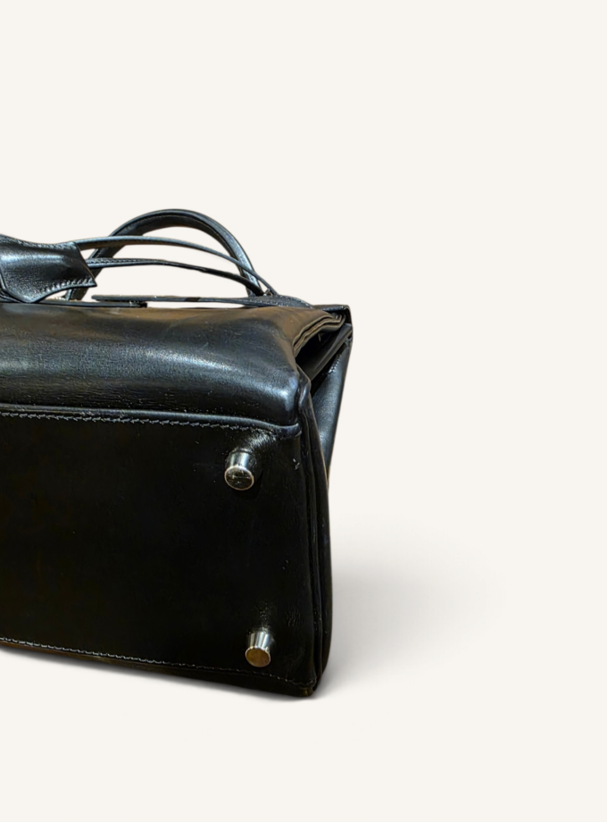 Sac Hermès Kelly 32 Box Noir Palladium