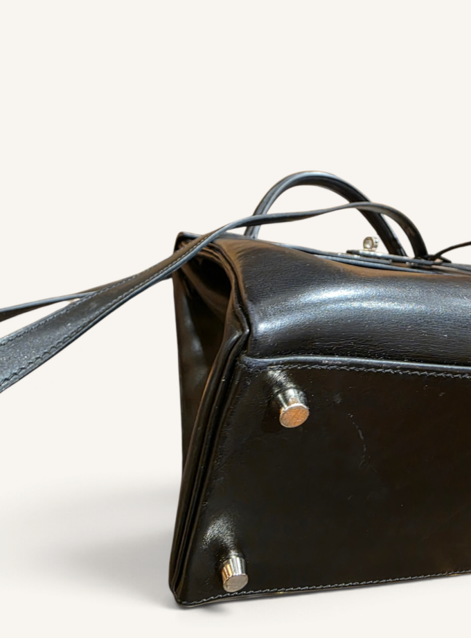 Sac Hermès Kelly 32 Box Noir Palladium