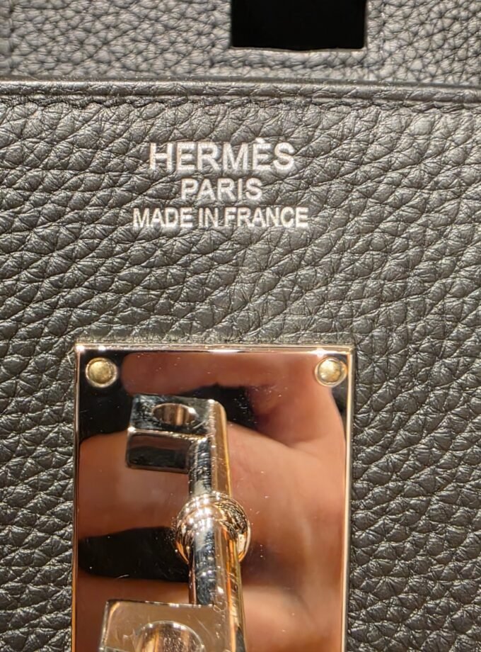 Sac Hermès HAC 40 Toile & Cuir Noir