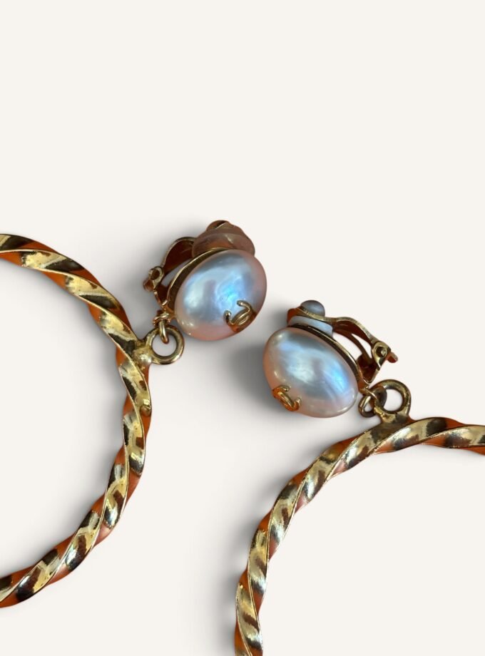 Boucle d'Oreilles Chanel Vintage Créoles