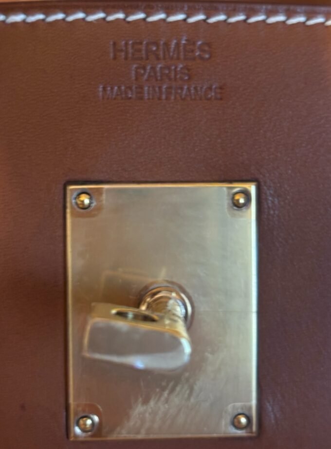 Sac Hermès HAC 40 Toile & Cuir Barenia Rare