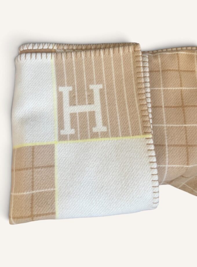 Plaid Hermès Avalon Beige