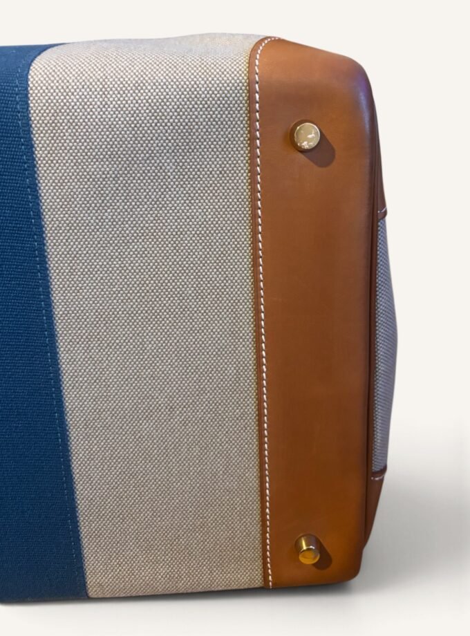 Sac Hermès HAC 40 Toile & Cuir Barenia Rare