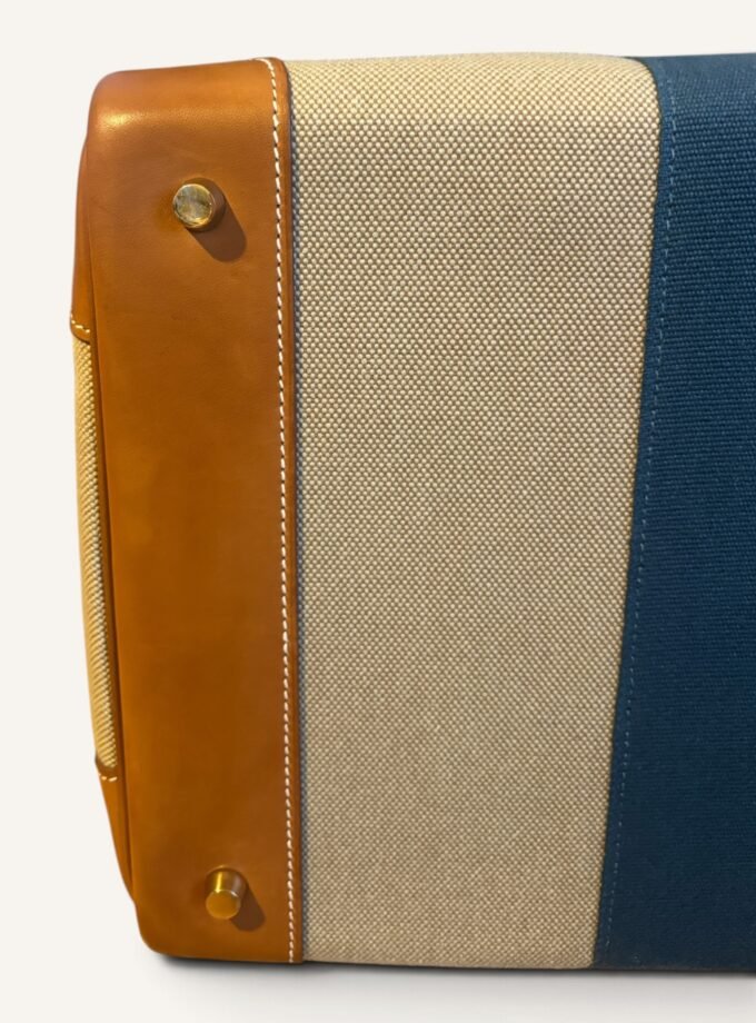 Sac Hermès HAC 40 Toile & Cuir Barenia Rare