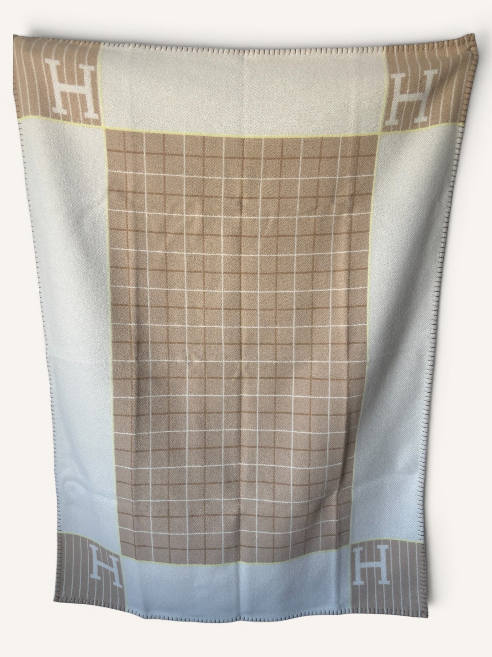Plaid Hermès Avalon beige