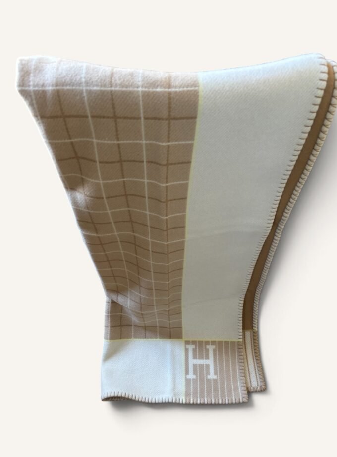 Plaid Hermès Avalon Beige