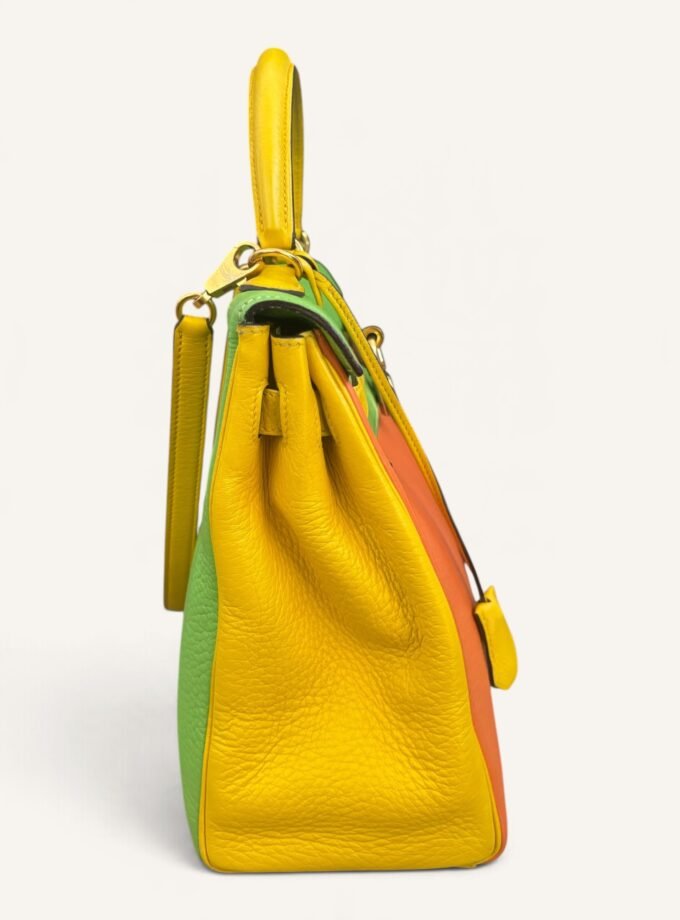 Sac Hermès Kelly 32 Tricolore Taurillon Clémence