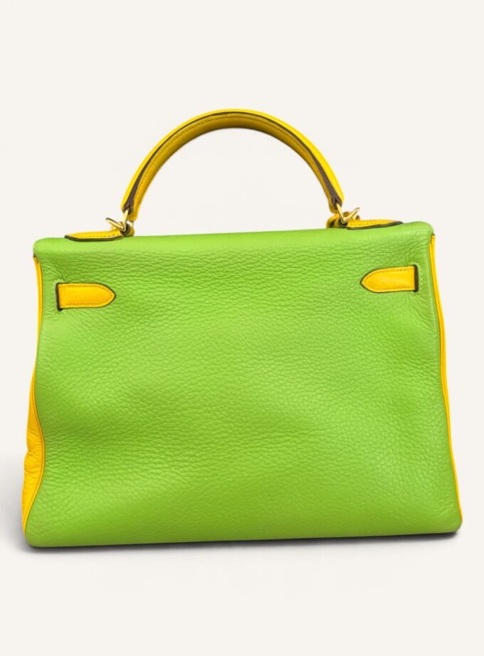Sac Hermès Kelly 32 Tricolore Taurillon Clémence