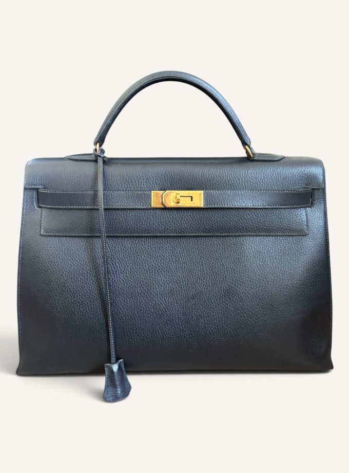 Sac Hermès Kelly 40 Ardennes Noir