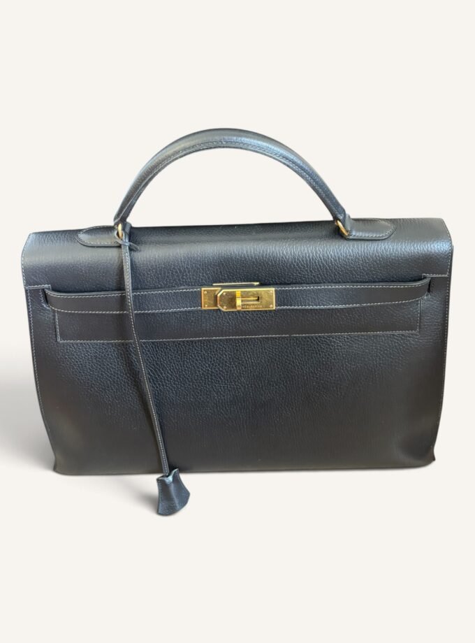 Sac Hermès Kelly 40 Ardennes Noir