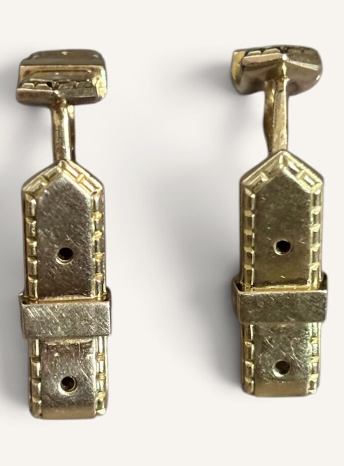 Boutons de Manchette Hermès Or Sellier