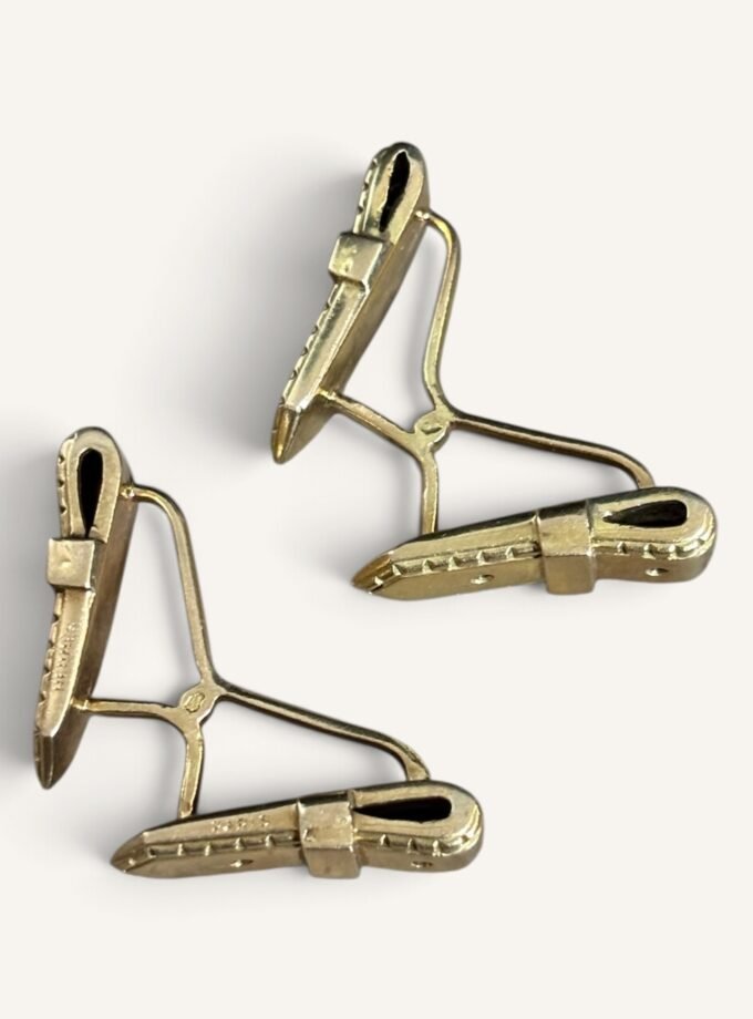 Boutons de Manchette Hermès Or Sellier