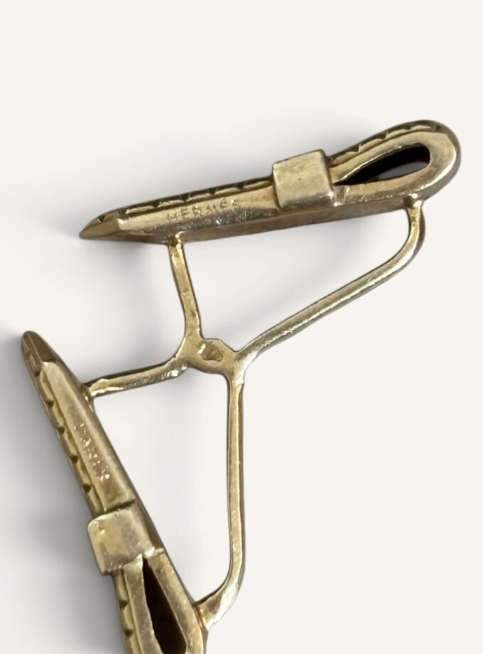 Boutons de Manchette Hermès Or Sellier