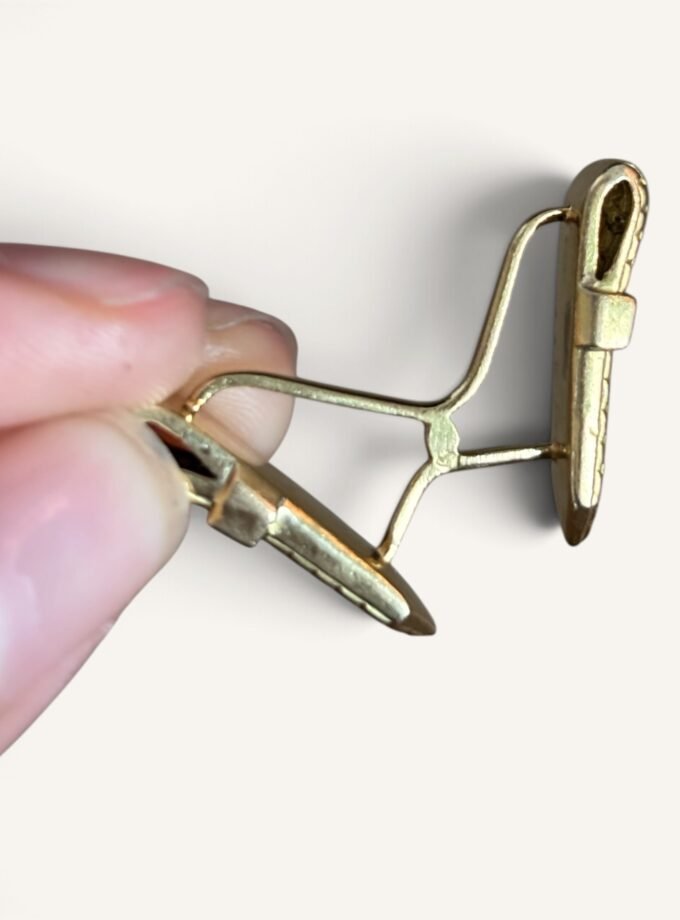 Boutons de Manchette Hermès Or Sellier