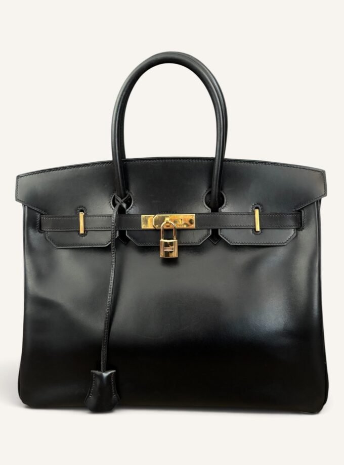 Birkin 35 Box noir Gold