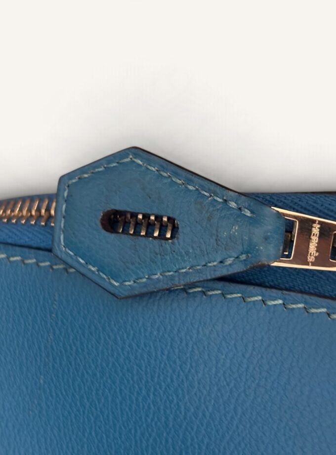 Sac Hermès Bolide 45 Toile & Cuir Bleu