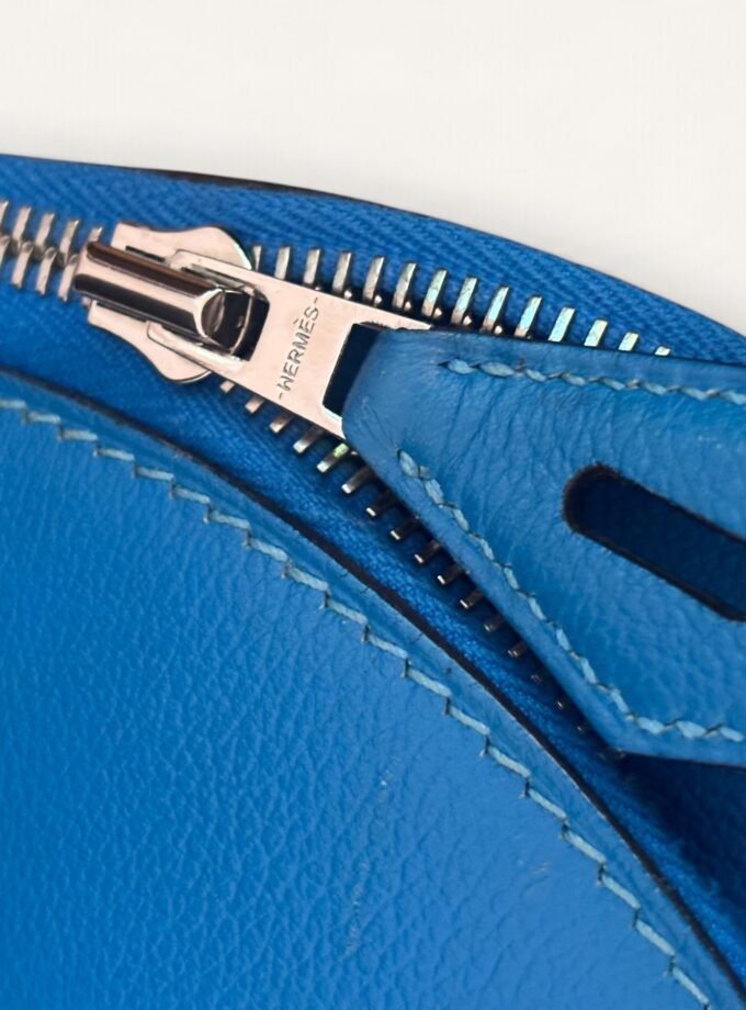 Sac Hermès Bolide 45 Toile & Cuir Bleu