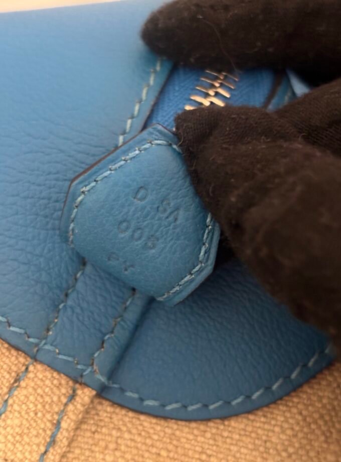 Sac Hermès Bolide 45 Toile & Cuir Bleu