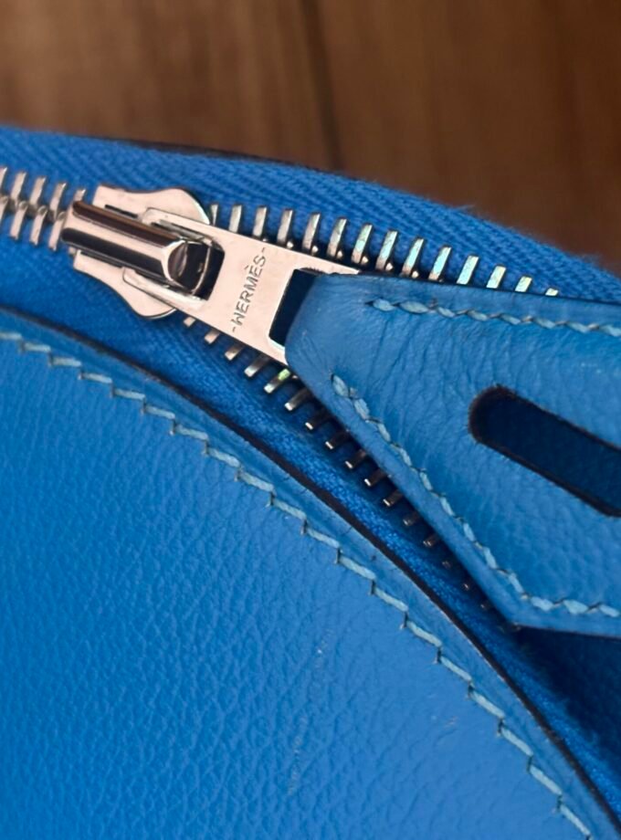 Sac Hermès Bolide 45 Toile & Cuir Bleu