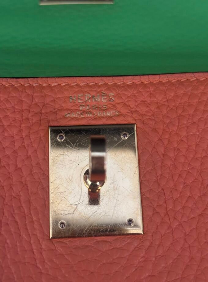 Sac Hermès Kelly 32 Tricolore Taurillon Clémence